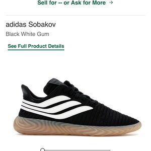 Adidas Sobakov Black with White Accents